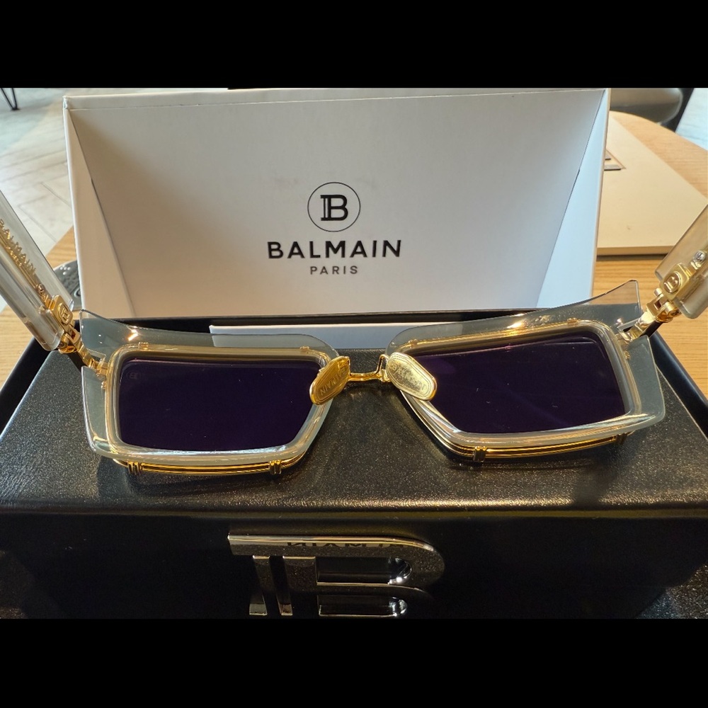 Balmaiin and BoucheronGold Sunglasses